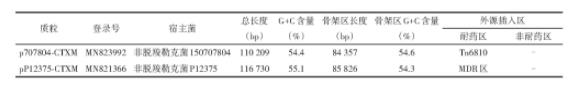 兩個(gè)來(lái)自非脫羧勒克菌的MDR質(zhì)粒耐藥機制研究（一）